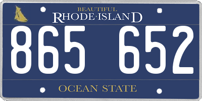 RI license plate 865652
