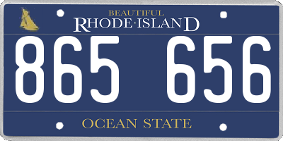RI license plate 865656