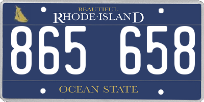 RI license plate 865658