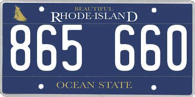 RI license plate 865660