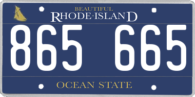 RI license plate 865665