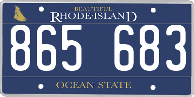 RI license plate 865683