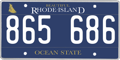 RI license plate 865686