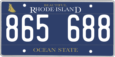 RI license plate 865688