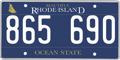 RI license plate 865690