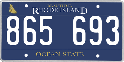 RI license plate 865693
