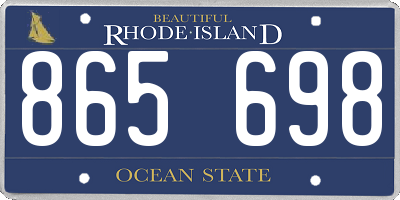 RI license plate 865698