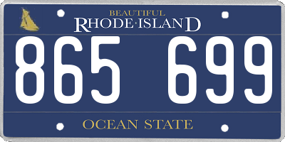 RI license plate 865699
