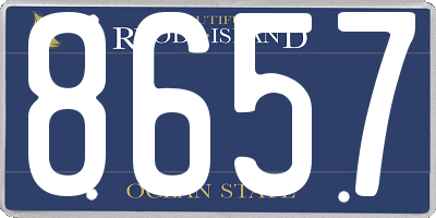 RI license plate 8657
