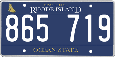 RI license plate 865719