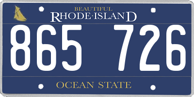RI license plate 865726