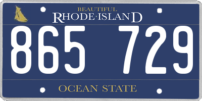 RI license plate 865729