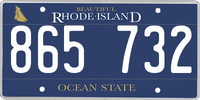 RI license plate 865732