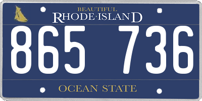 RI license plate 865736