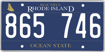 RI license plate 865746