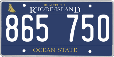 RI license plate 865750