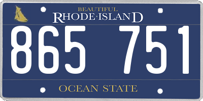 RI license plate 865751