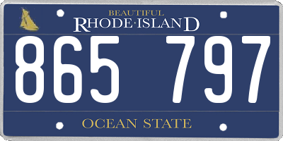 RI license plate 865797