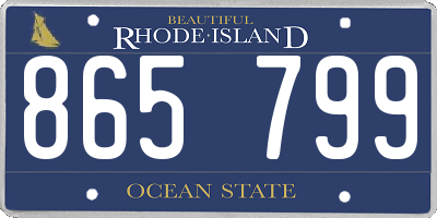RI license plate 865799
