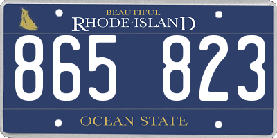 RI license plate 865823