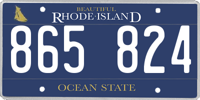 RI license plate 865824