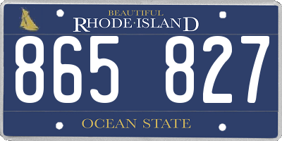RI license plate 865827