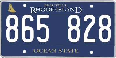 RI license plate 865828
