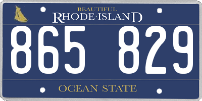 RI license plate 865829