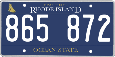 RI license plate 865872
