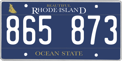 RI license plate 865873