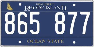 RI license plate 865877