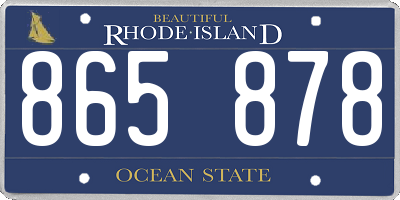 RI license plate 865878