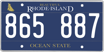 RI license plate 865887