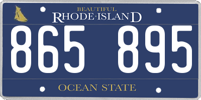 RI license plate 865895