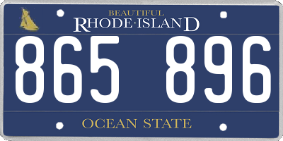 RI license plate 865896