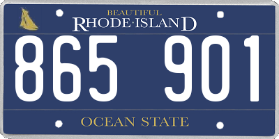 RI license plate 865901