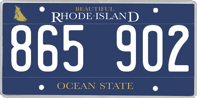 RI license plate 865902