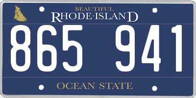 RI license plate 865941