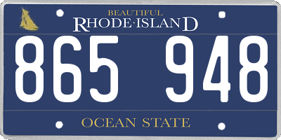 RI license plate 865948