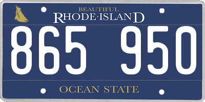 RI license plate 865950