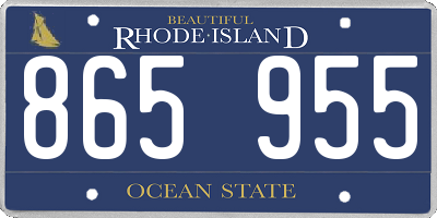 RI license plate 865955