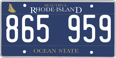 RI license plate 865959