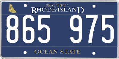 RI license plate 865975