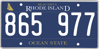 RI license plate 865977