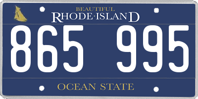 RI license plate 865995
