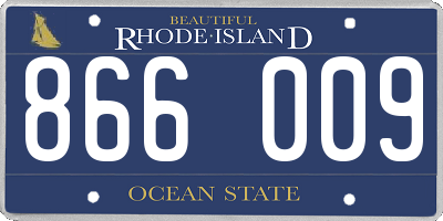 RI license plate 866009