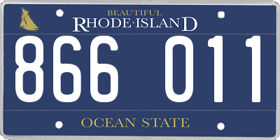 RI license plate 866011