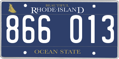 RI license plate 866013