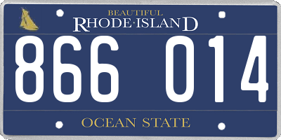 RI license plate 866014