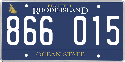 RI license plate 866015